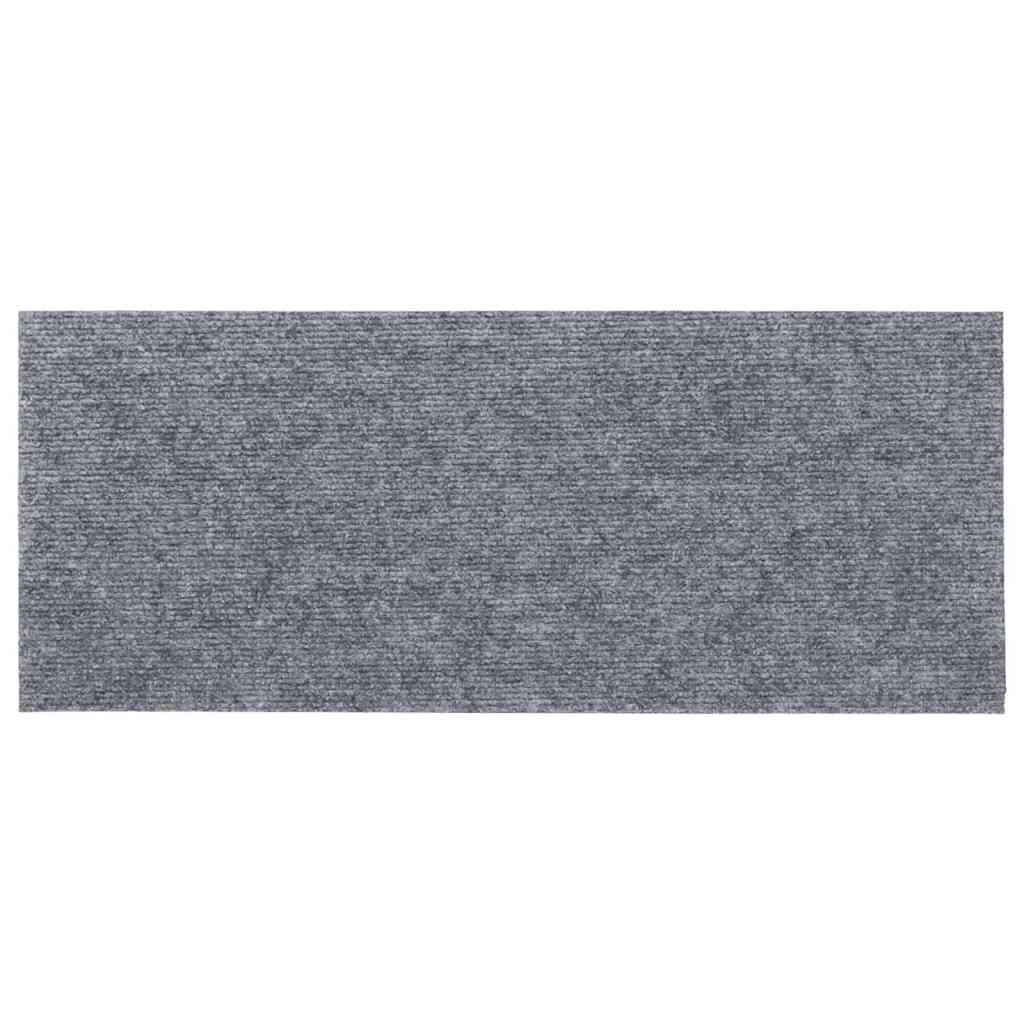 Stair Treads Self-Adhesive 15 Pcs. 60x25 cm Light Grey Rectangular
