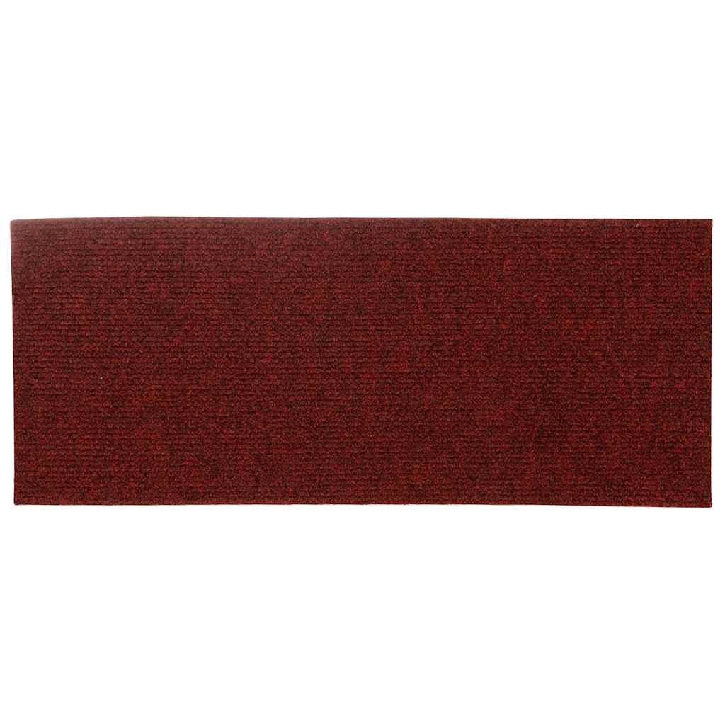 Stufenmatten Selbstklebend 15 Stk. 60x25 cm Bordeauxrot Rechteckig