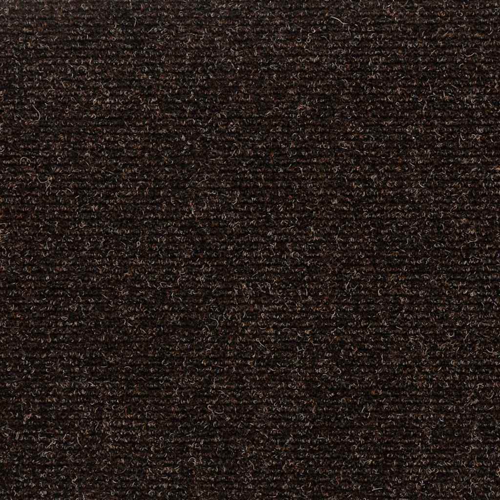 Marches d'escalier autocollantes 15 pièces 60x25 cm Marron foncé Rectangulaires