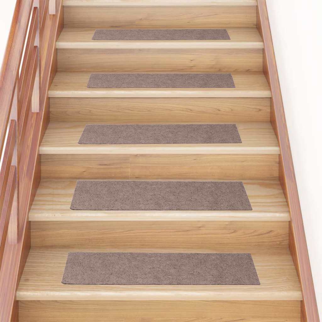 Stair Treads Self-Adhesive 15 pcs. 76x20 cm Light Brown Rectangular