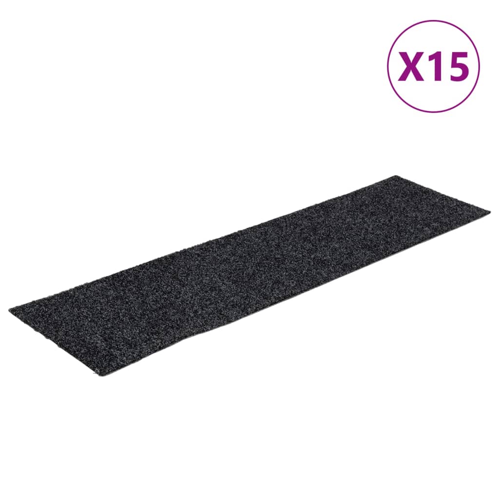 Stufenmatten Selbstklebend 15 Stk. 76x20 cm Grau Rechteckig