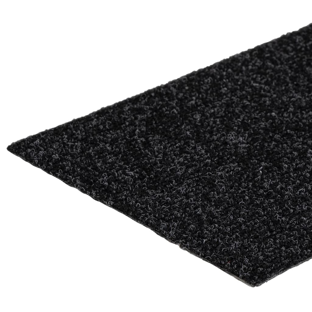 Stufenmatten Selbstklebend 15 Stk. 76x20 cm Schwarz Rechteckig