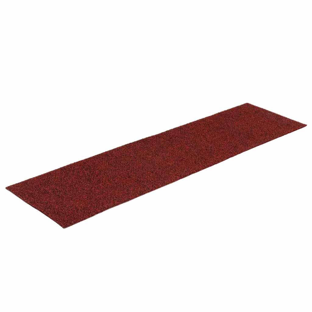 Stufenmatten Selbstklebend 15 Stk. 76x20 cm Bordeauxrot Rechteckig