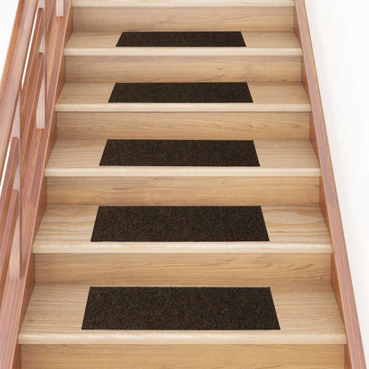 Stair Treads Self-Adhesive 15 Pcs. 76x20 cm Brown Rectangular