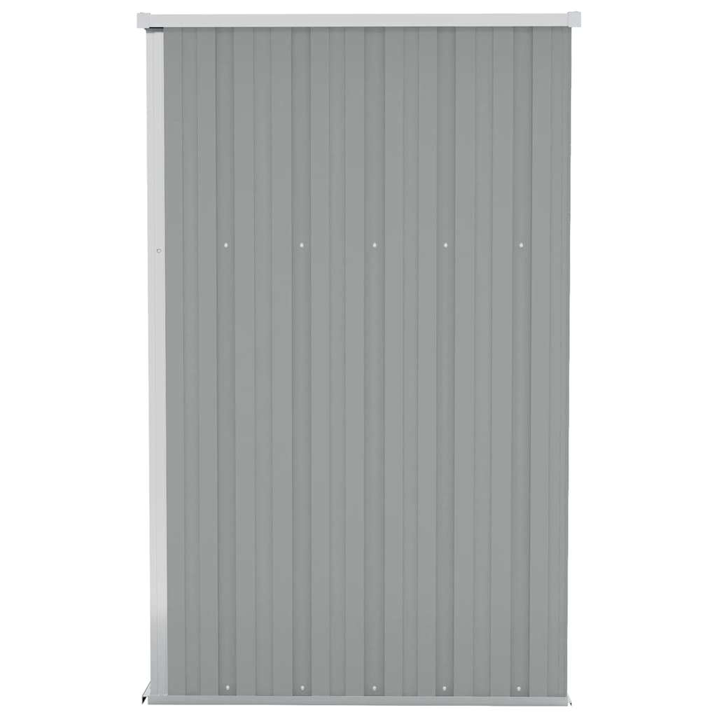 Anbauschuppen Grau 118x100x178 cm Verzinkter Stahl