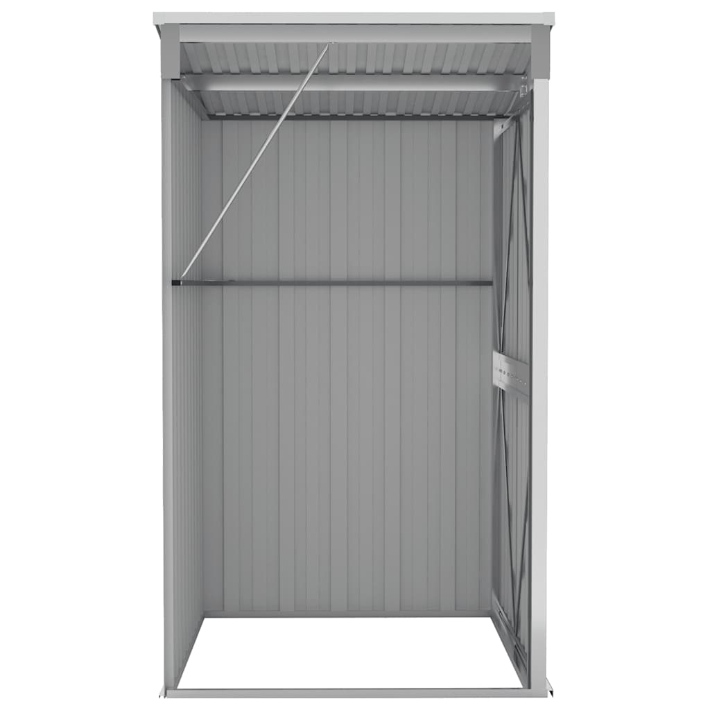 Anbauschuppen Grau 118x100x178 cm Verzinkter Stahl