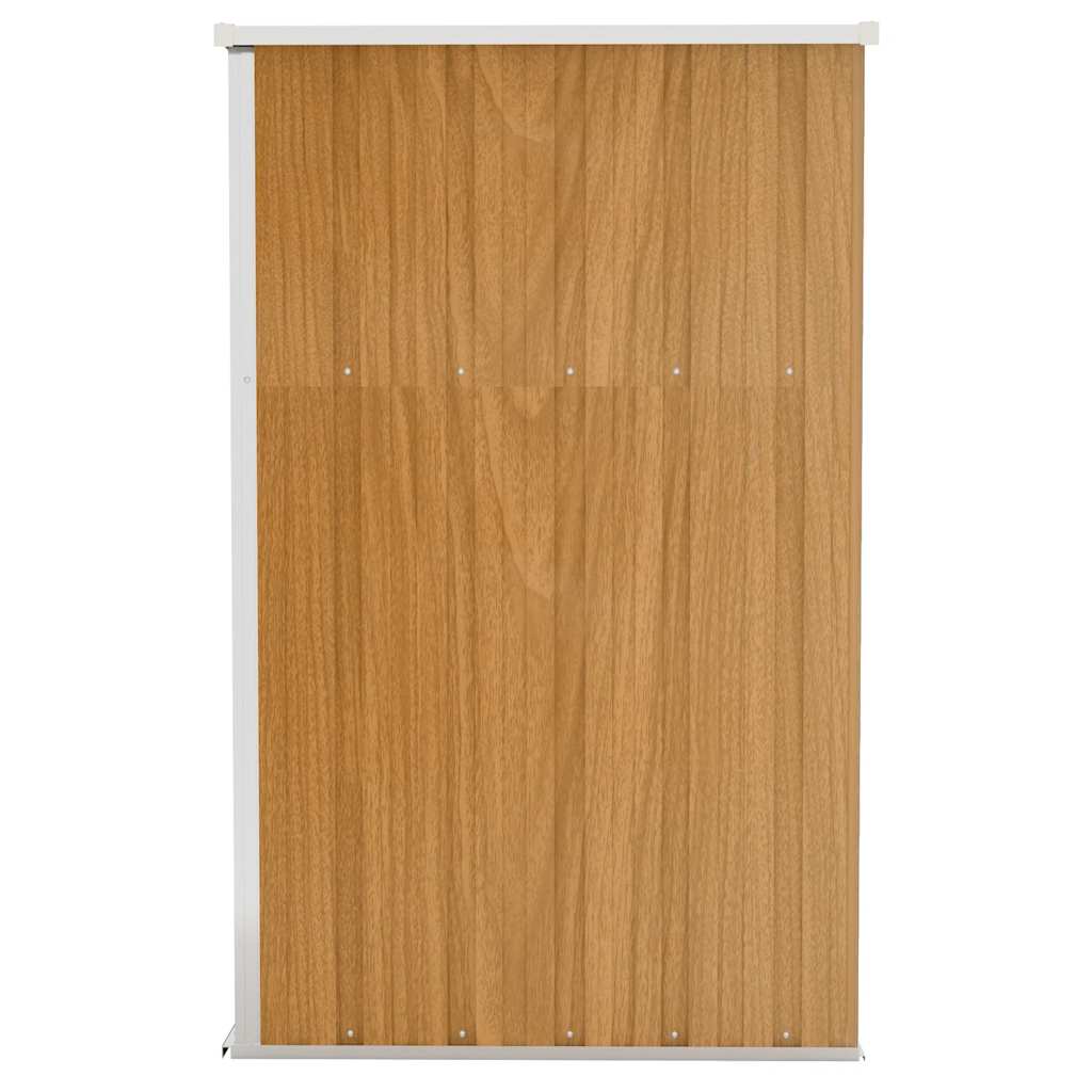 Anbauschuppen Braun 118x100x178 cm Verzinkter Stahl