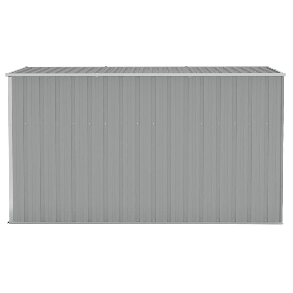Anbauschuppen Grau 118x288x178 cm Verzinkter Stahl