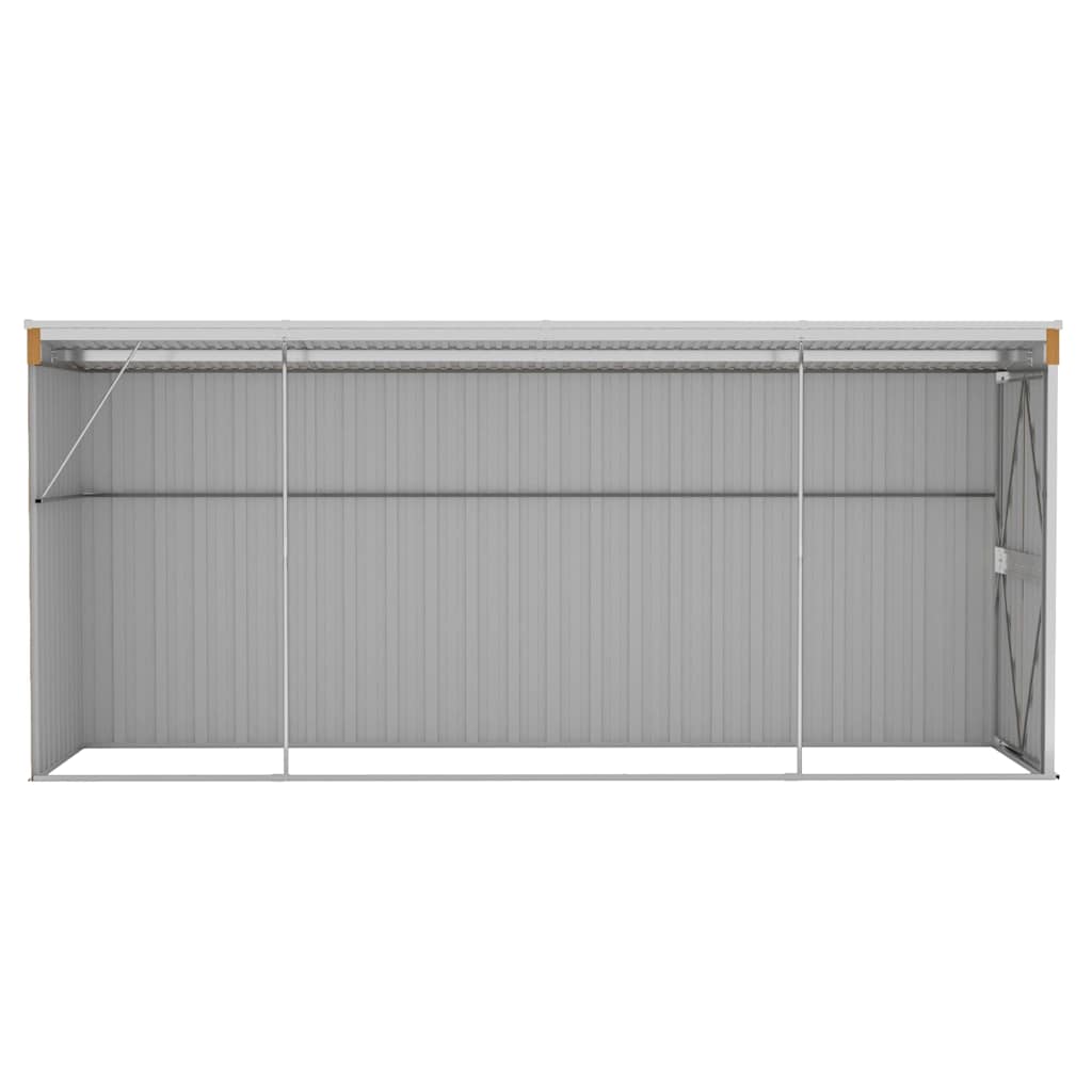 Wandmontiertes Gartenhaus Braun 118 x 382 x 178 cm Verzinkter Stahl