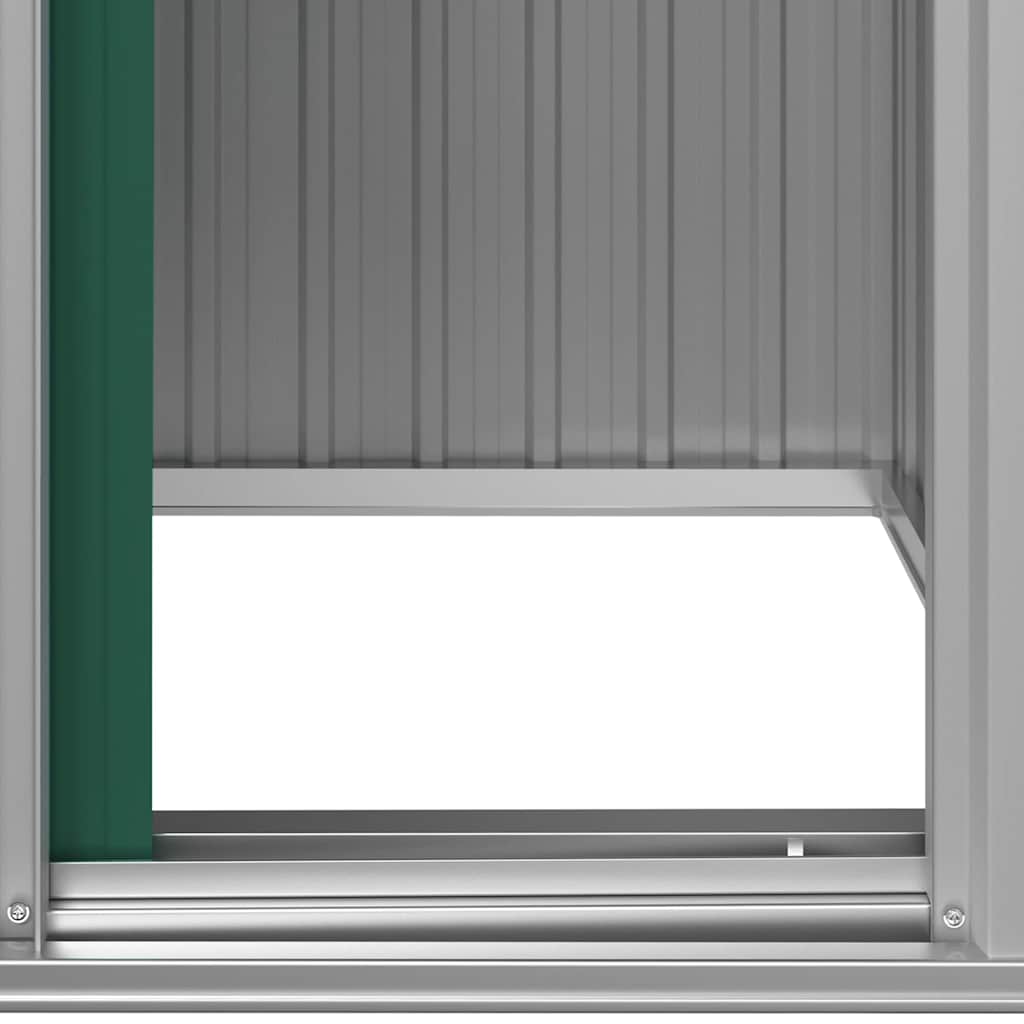 Geräteschuppen Grün 126x97,5x177 cm Verzinkter Stahl