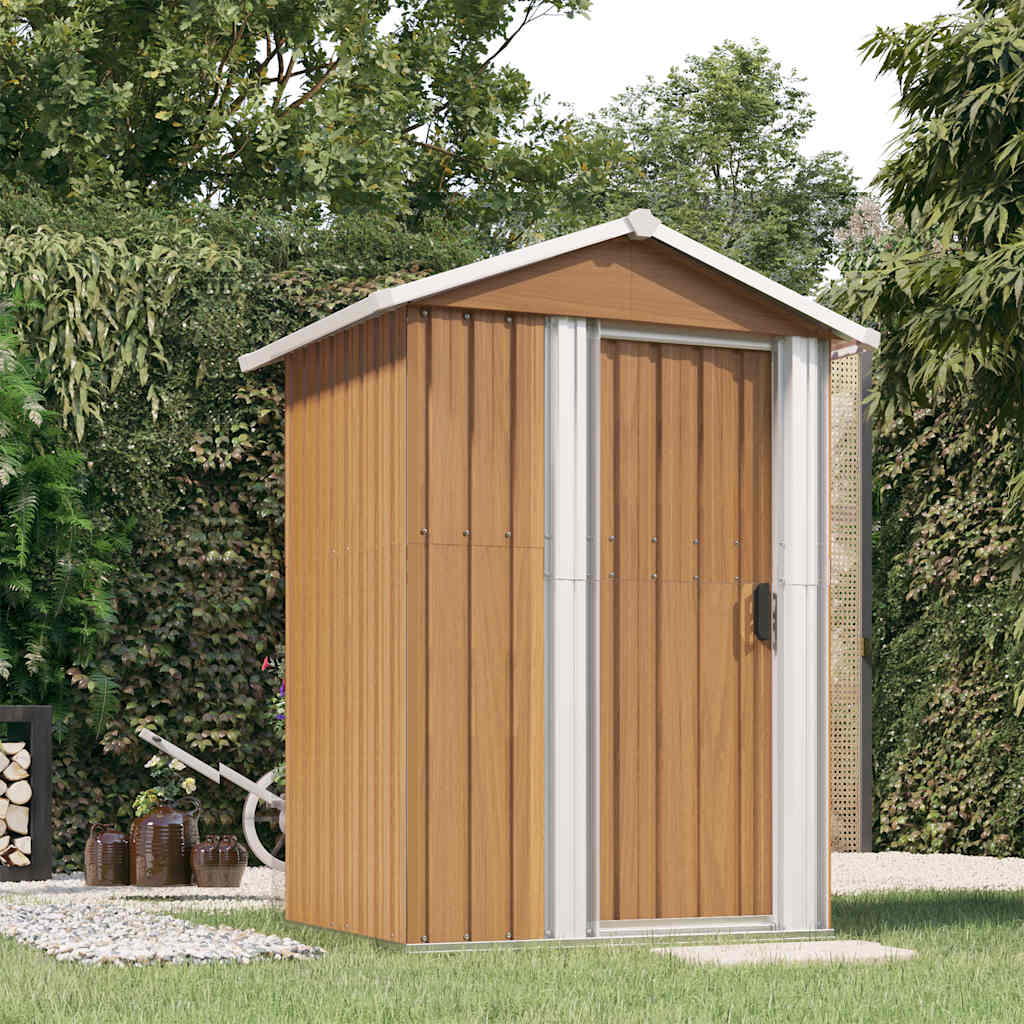 Gartenhaus Braun 126x97,5x177 cm Verzinkter Stahl