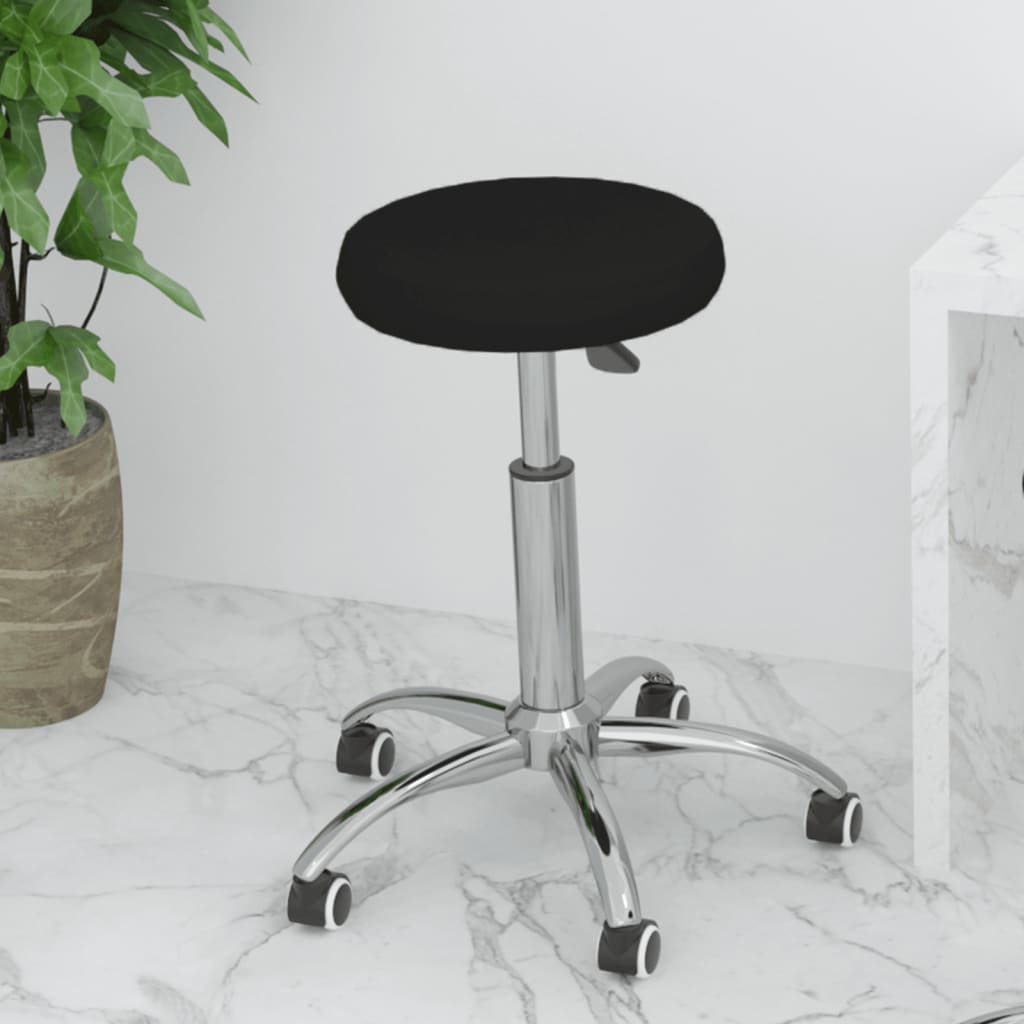 Office Chair Swivel Black Faux Leather