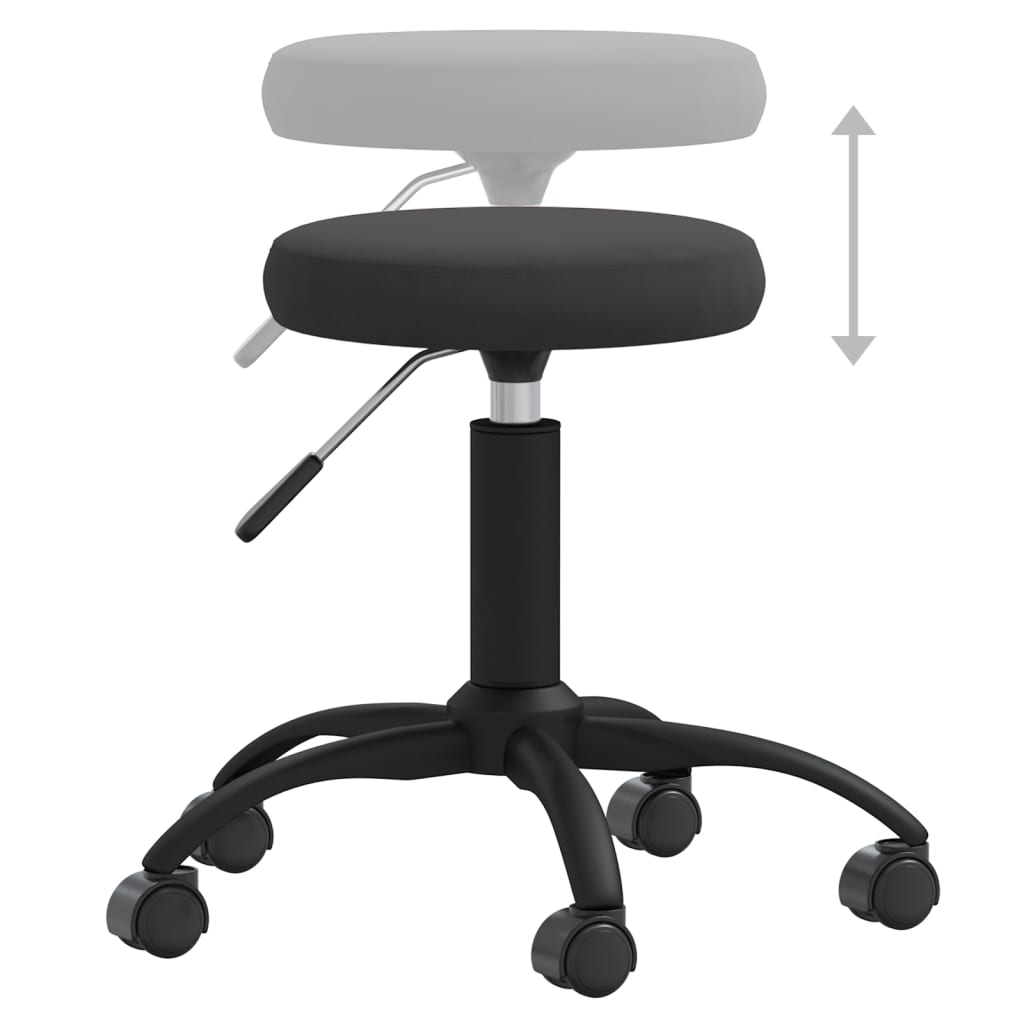 Office Chair Swivel Black Velvet