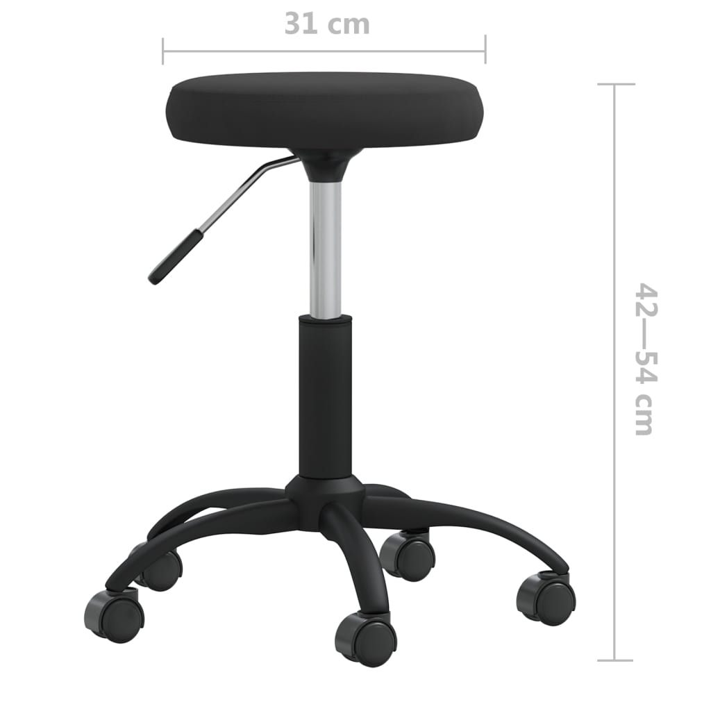 Office Chair Swivel Black Velvet