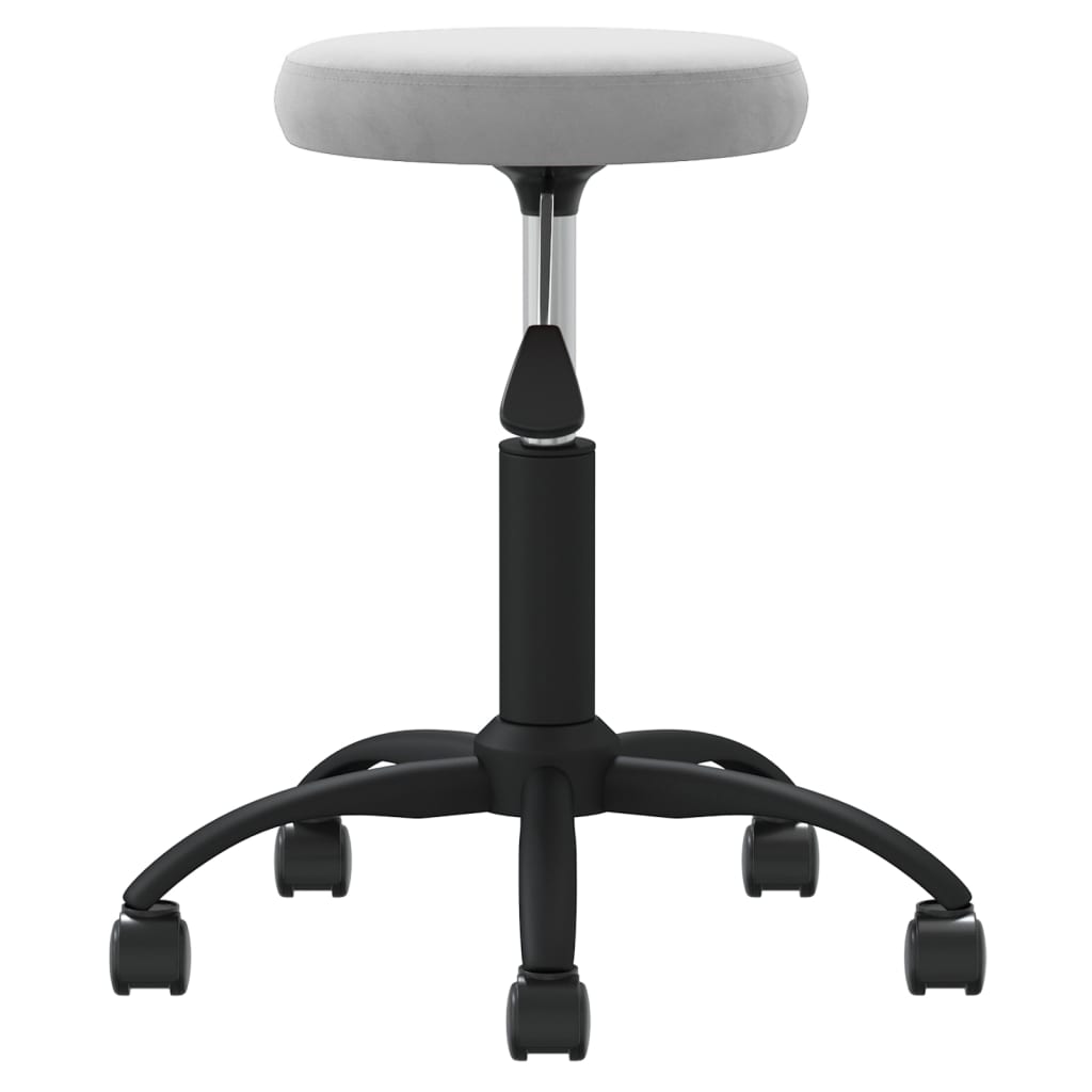 Swivel Office Chair Light Grey Velvet