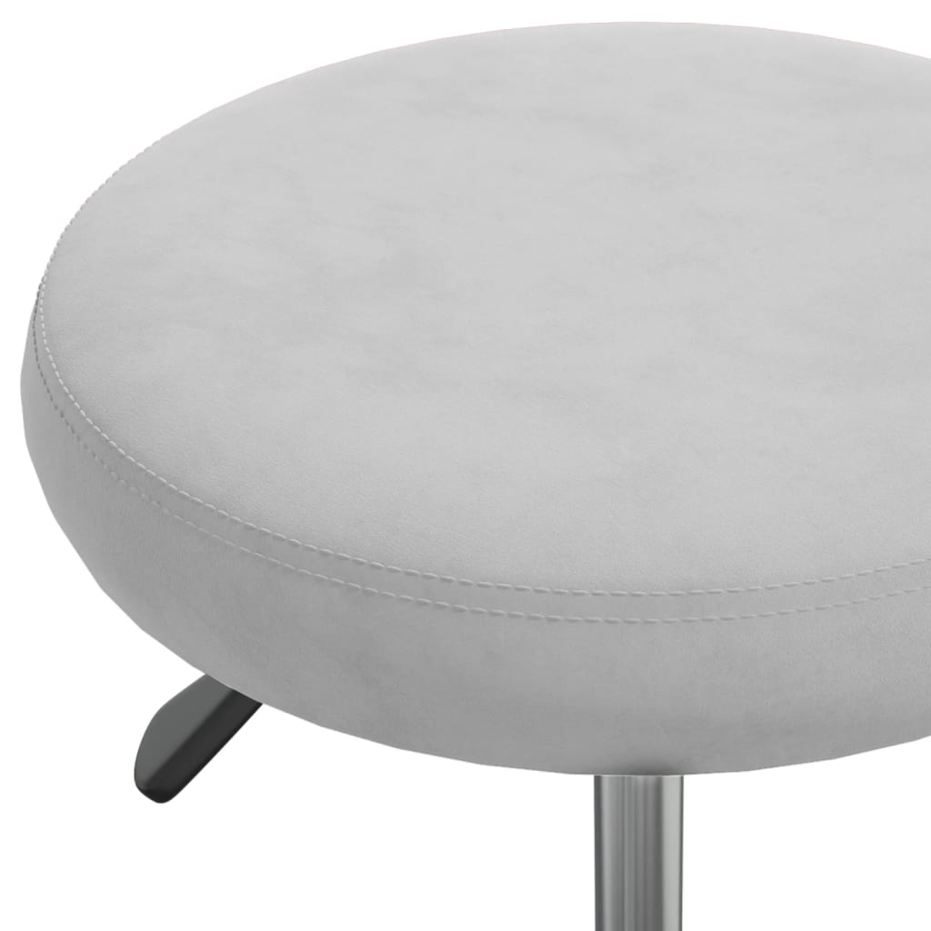 Swivel Office Chair Light Grey Velvet
