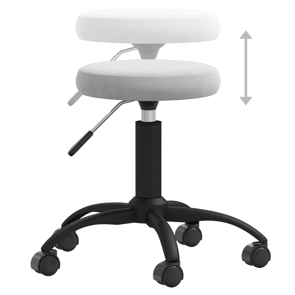 Swivel Office Chair Light Grey Velvet
