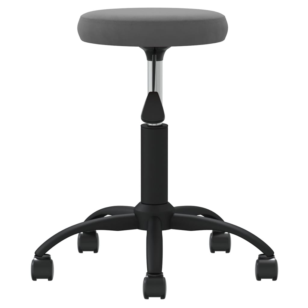 Chaise de bureau pivotante velours gris foncé