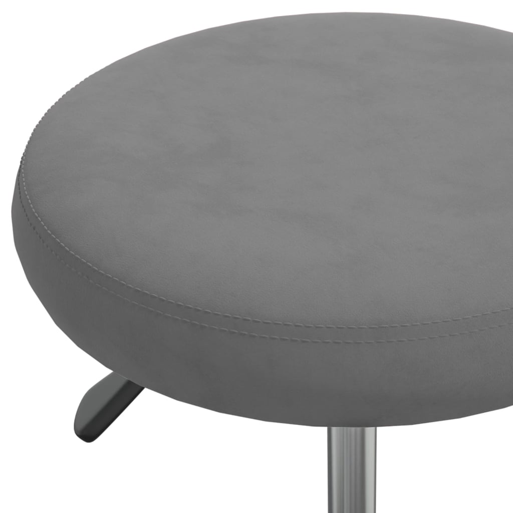 Chaise de bureau pivotante velours gris foncé