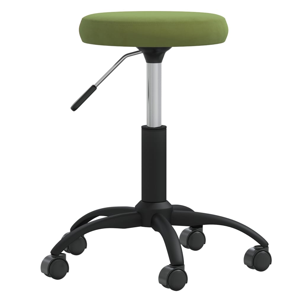 Office Chair Swivel Light Green Velvet