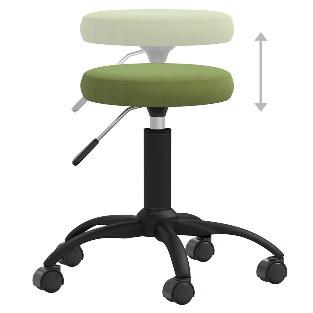 Office Chair Swivel Light Green Velvet