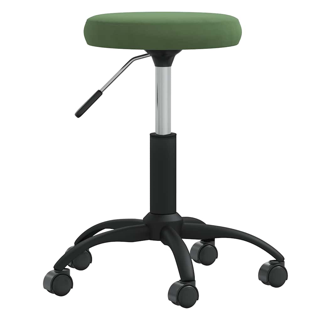 Office Chair Swivel Dark Green Velvet