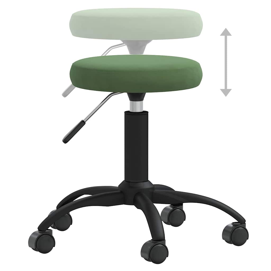 Office Chair Swivel Dark Green Velvet