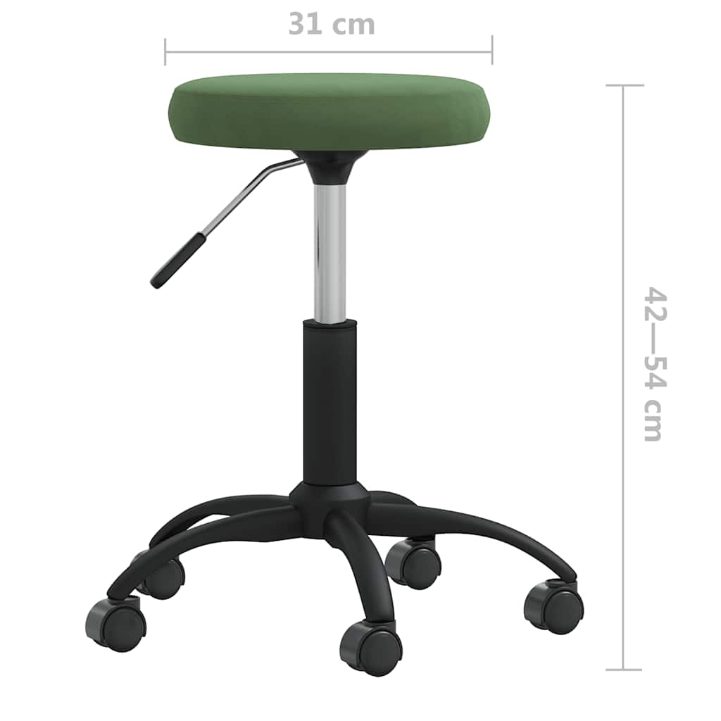 Office Chair Swivel Dark Green Velvet