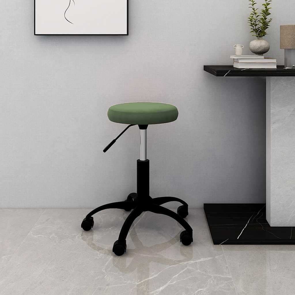 Office Chair Swivel Dark Green Velvet