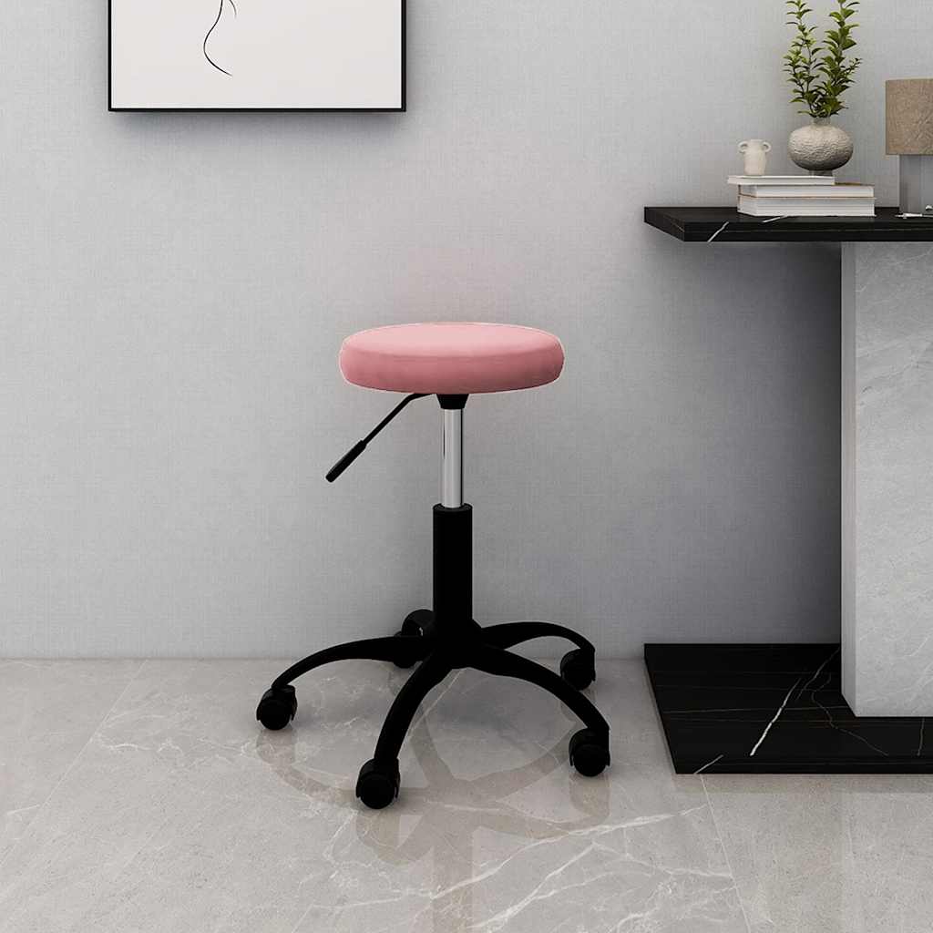 Office Chair Swivel Pink Velvet