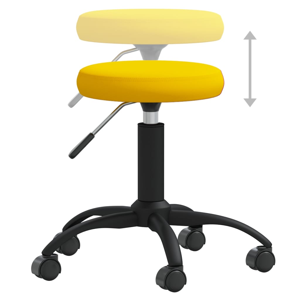 Swivel Office Chair Mustard Yellow Velvet
