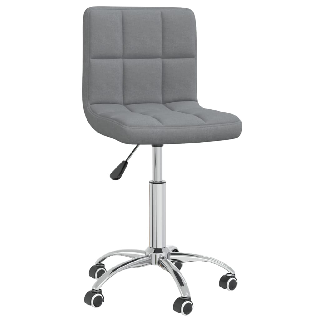 Office Chair Swivel Light Grey Fabric