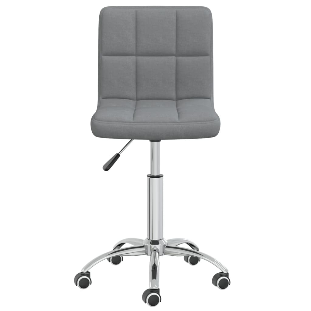 Office Chair Swivel Light Grey Fabric