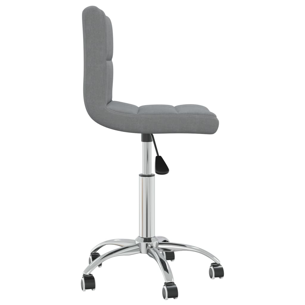 Office Chair Swivel Light Grey Fabric