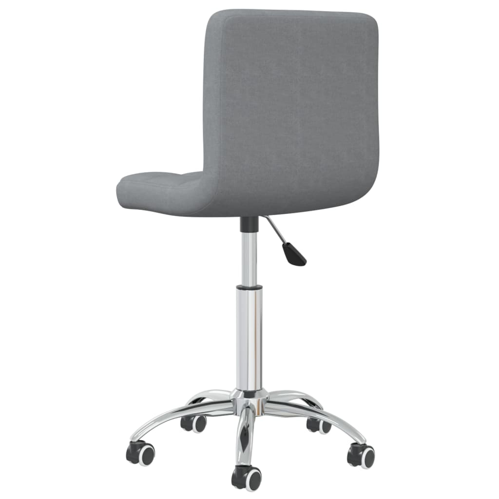 Office Chair Swivel Light Grey Fabric