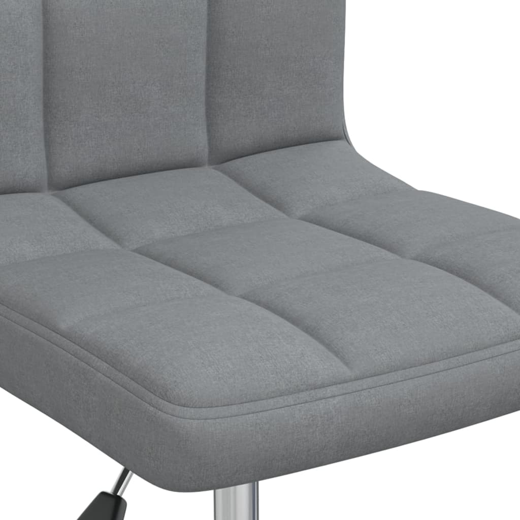 Office Chair Swivel Light Grey Fabric