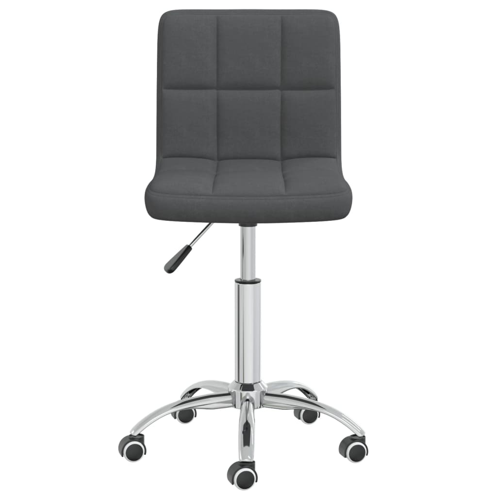 Office Chair Swivel Dark Grey Fabric