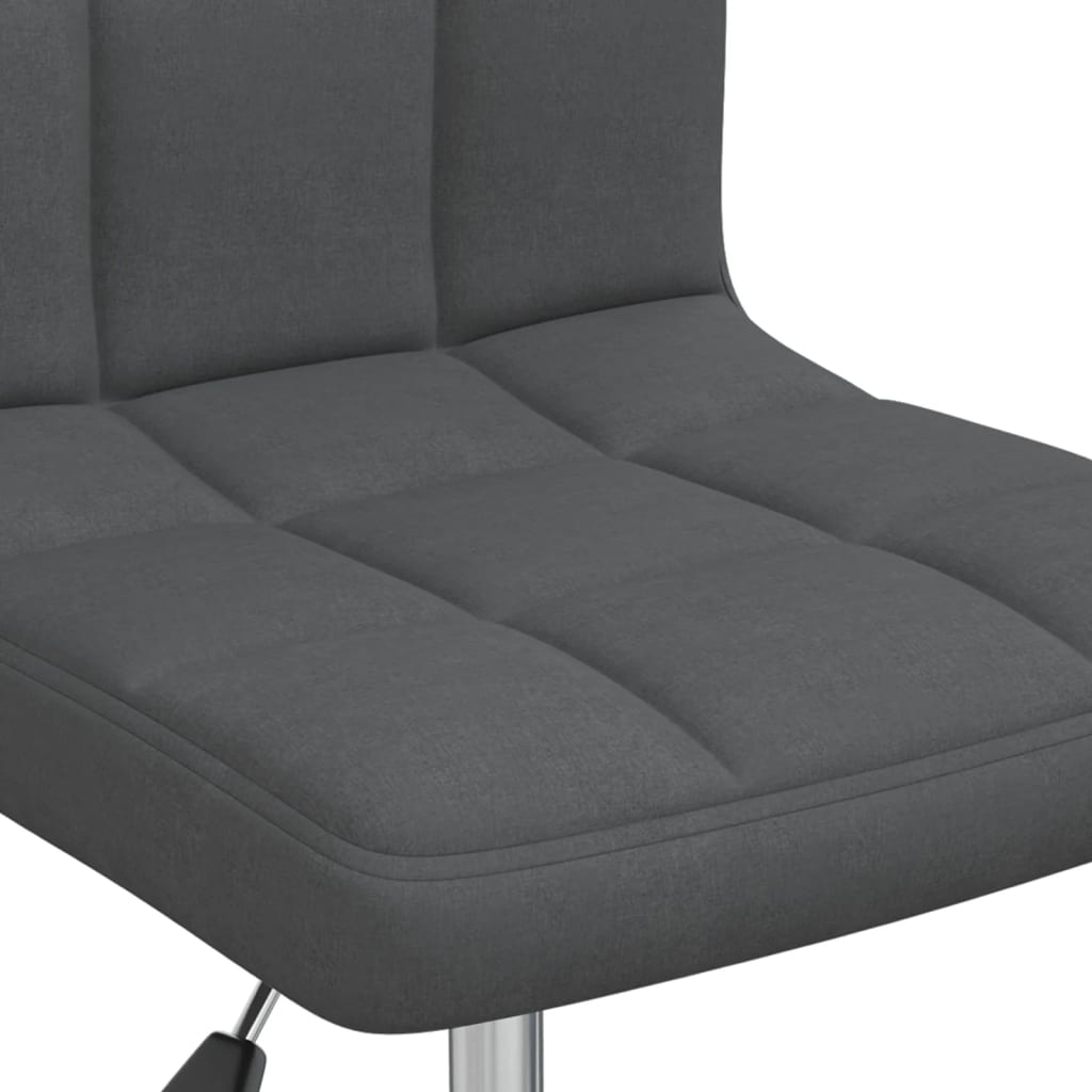 Office Chair Swivel Dark Grey Fabric