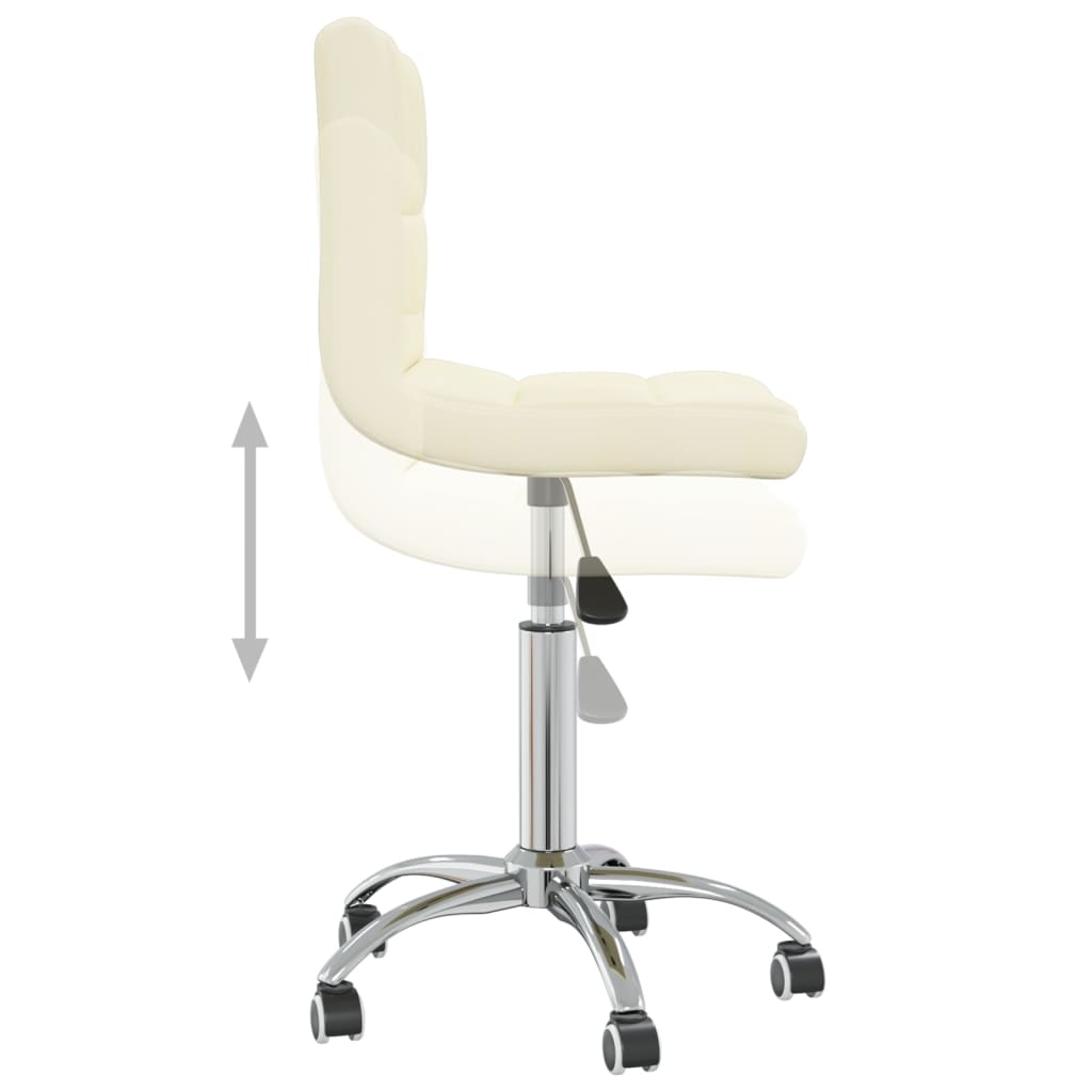 Office Chair Swivel Cream Fabric