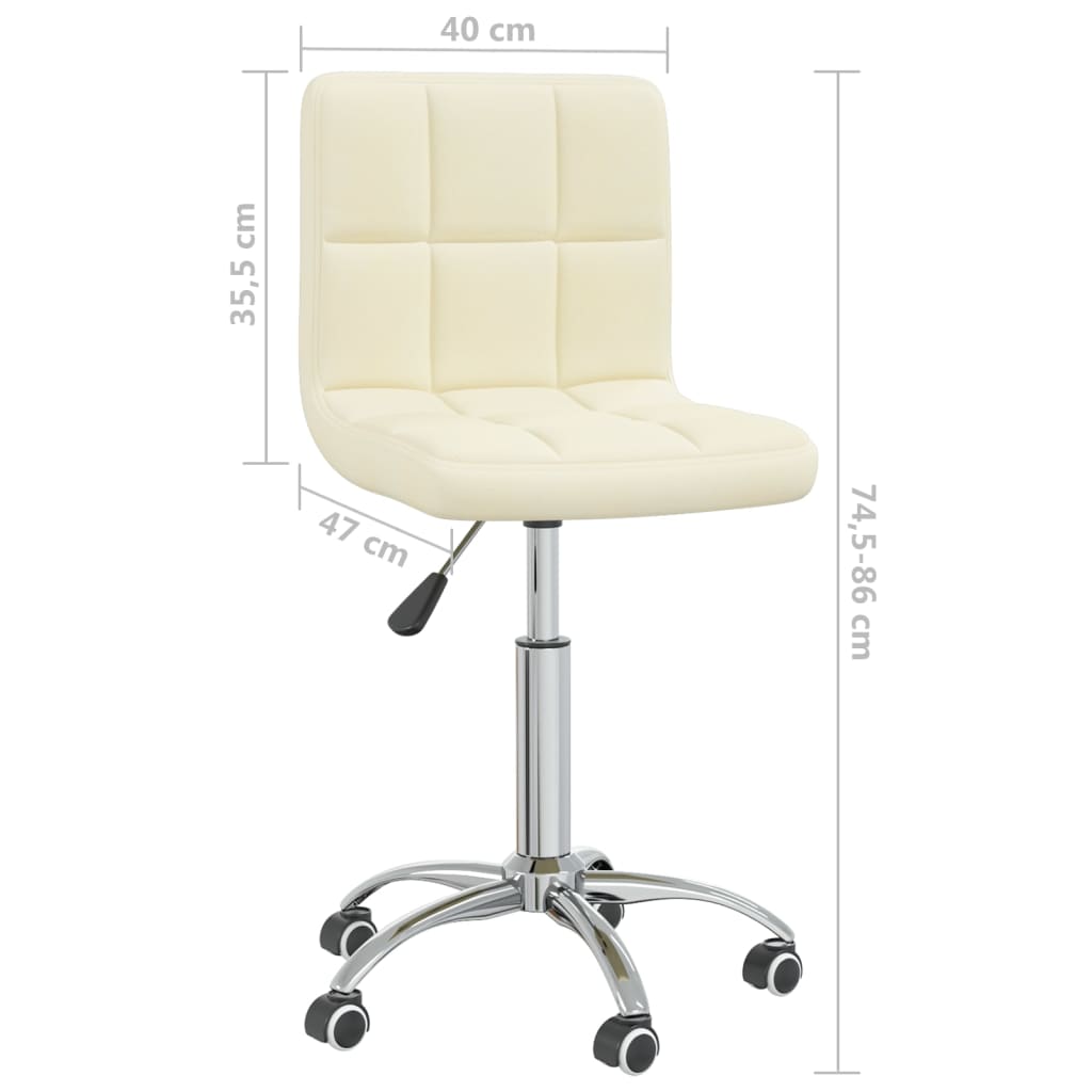 Office Chair Swivel Cream Fabric