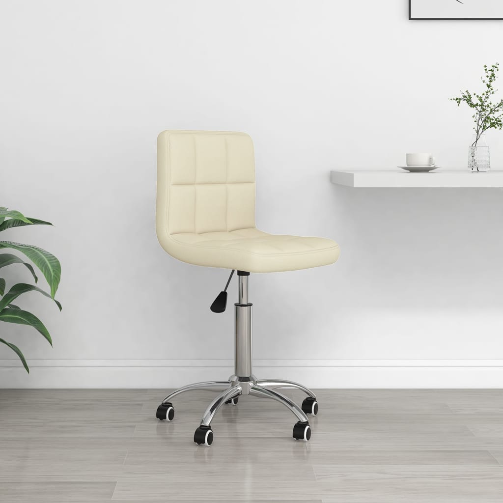 Office Chair Swivel Cream Fabric