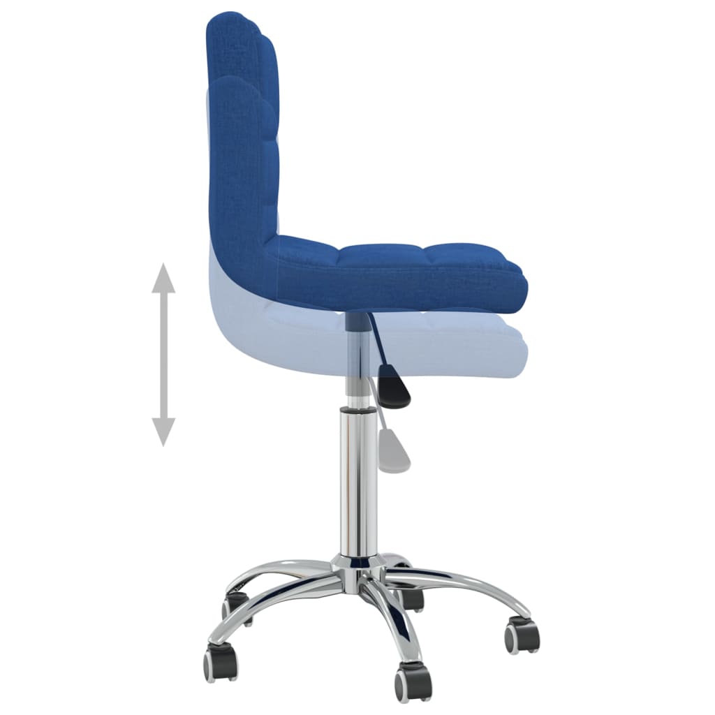 Office Chair Swivel Blue Fabric