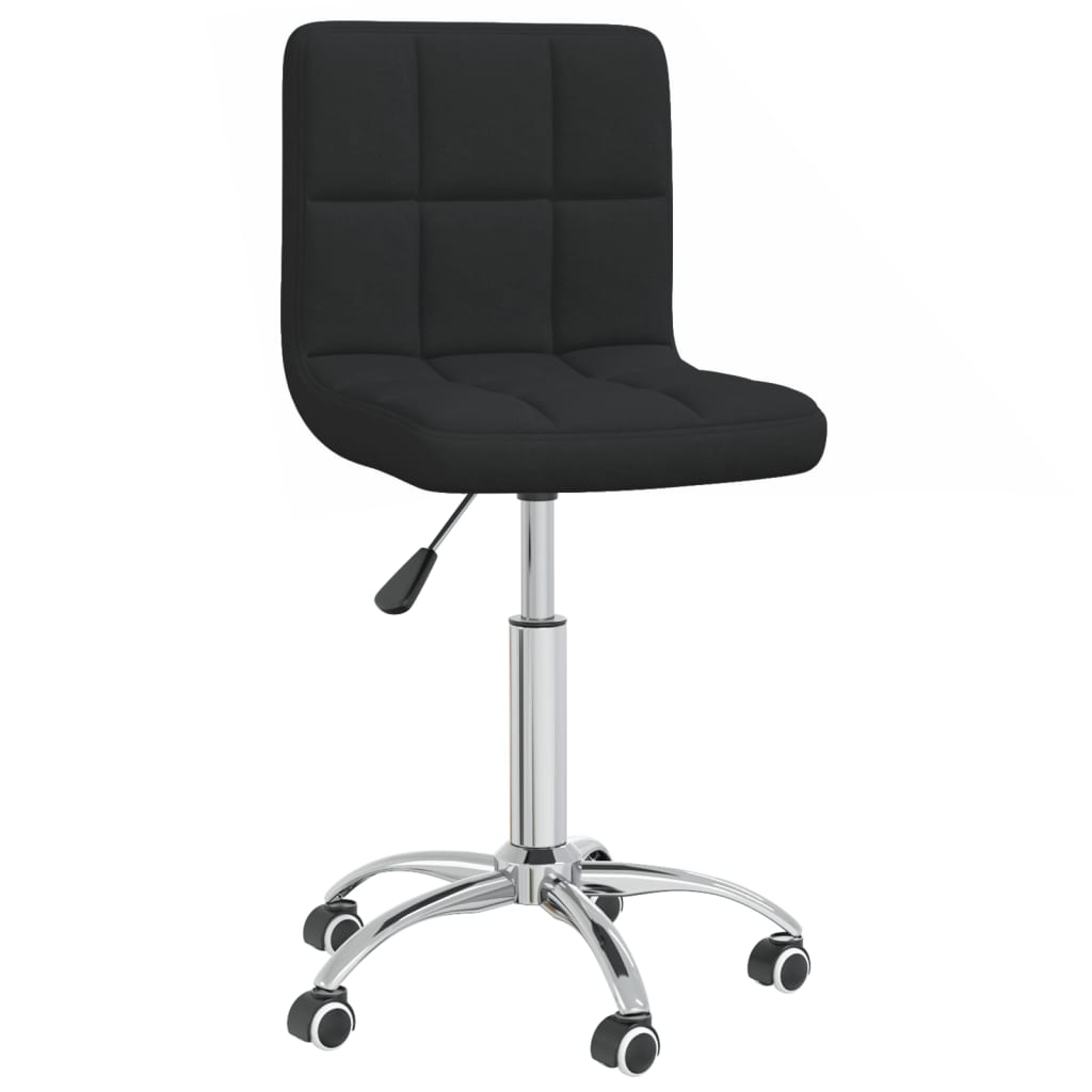 Office Chair Swivel Black Fabric
