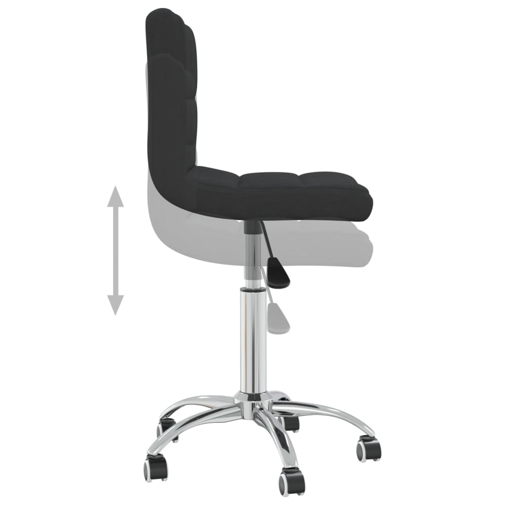 Office Chair Swivel Black Fabric