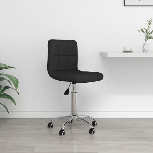 Office Chair Swivel Black Fabric