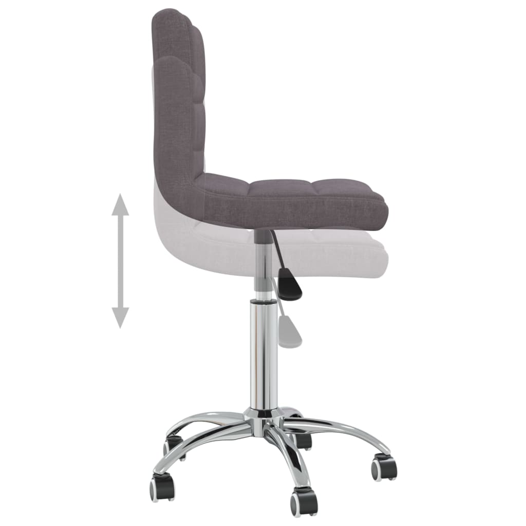 Office Chair Swivel Taupe Fabric