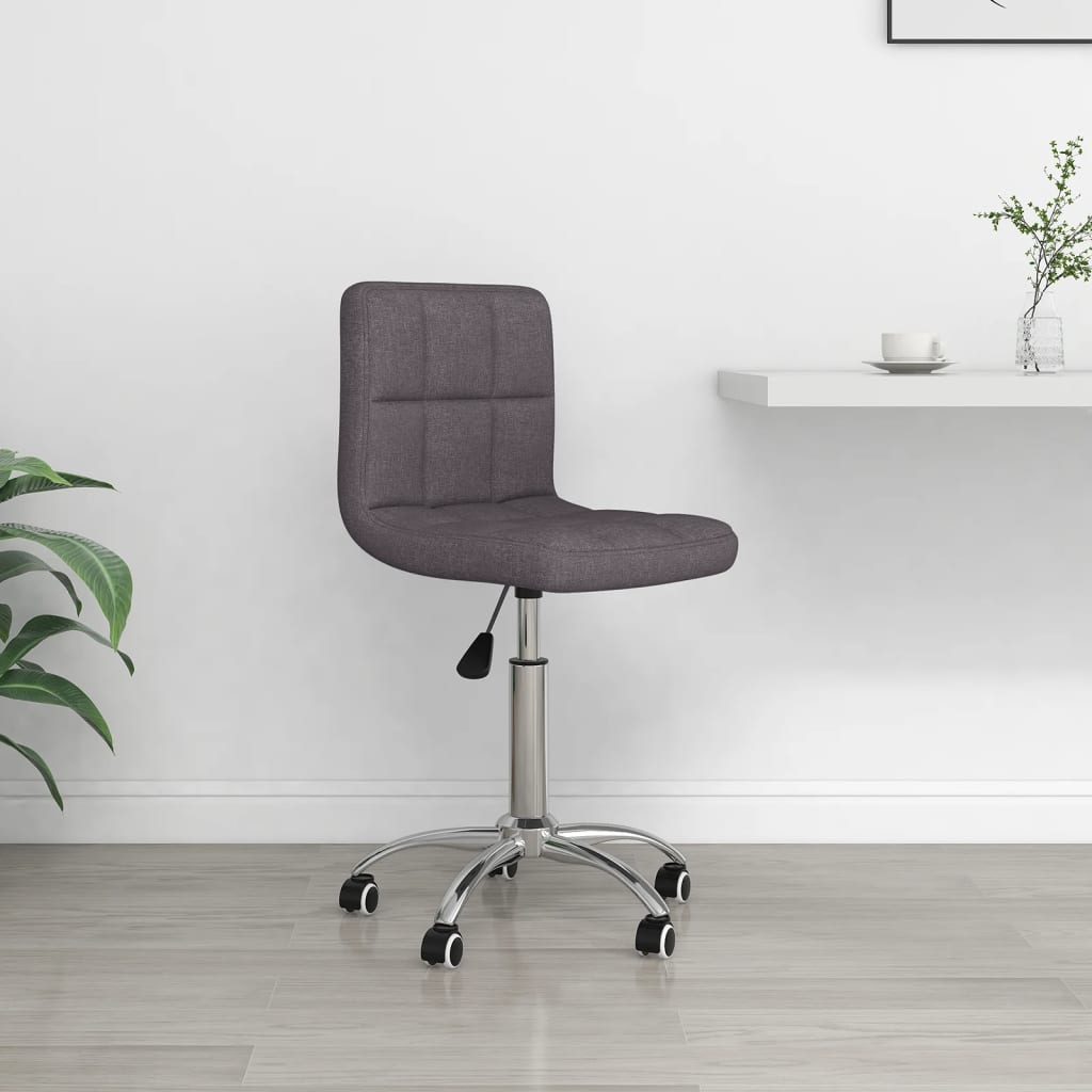 Office Chair Swivel Taupe Fabric