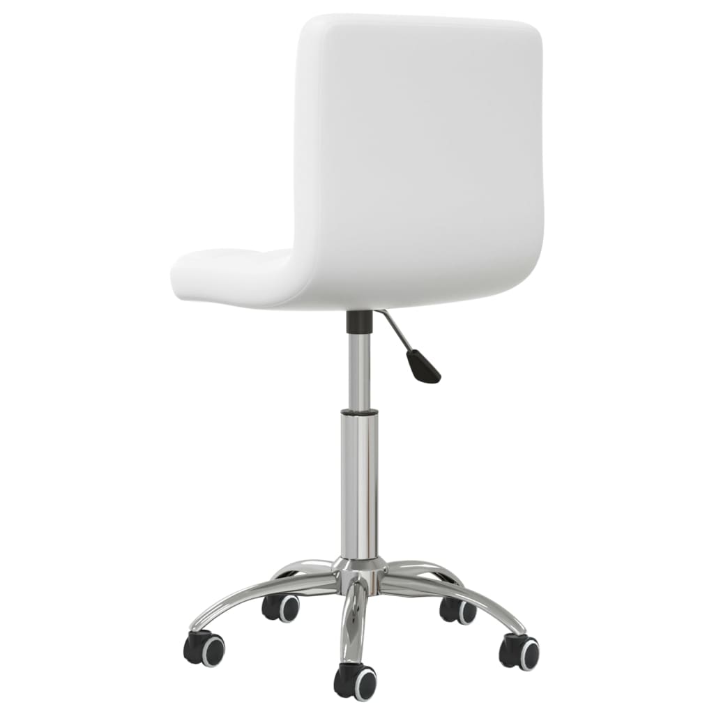 Office Chair Swivel White Faux Leather