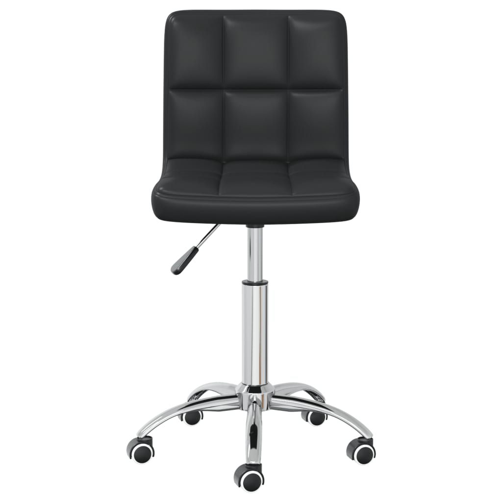 Office Chair Swivel Black Faux Leather