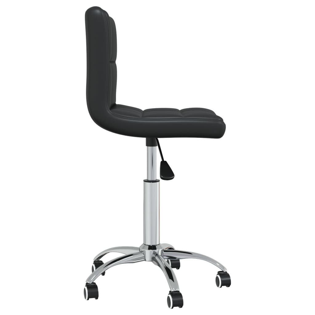 Office Chair Swivel Black Faux Leather